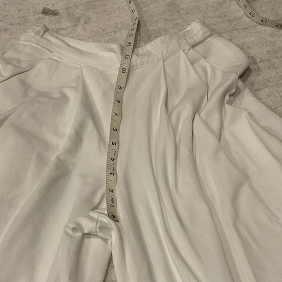 Katie Kime White Wide Leg Cropped Pants  with pockets . - Picture 7 of 8